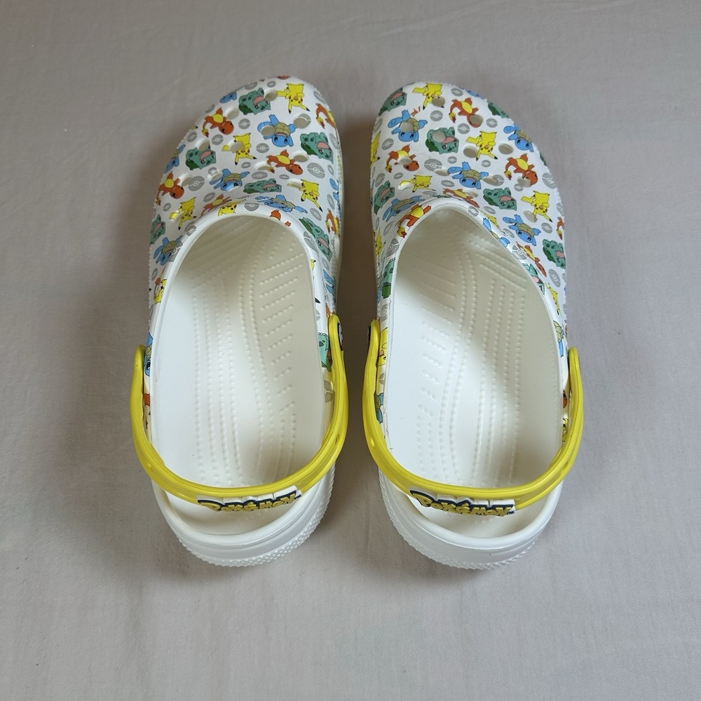 Crocs Pokémon 2 Classic Clog Sandals Men's 12 Pikachu Squirtle Charmander - EUC - Picture 5 of 8